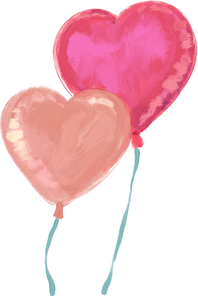 Textured Hand-drawn Bridal Balloons 